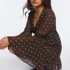 Ornate Floral Chiffon Mini Dress
