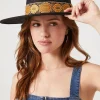 Ornate-Trim Brushed Fedora