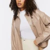 Oversized Faux Leather Shirt
