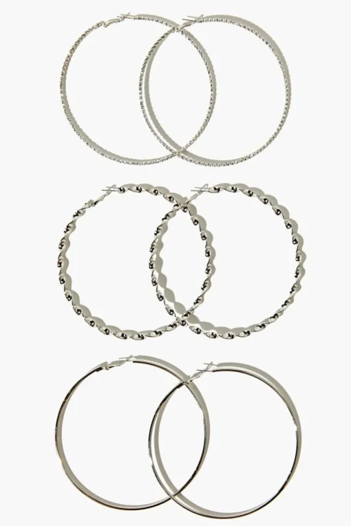Oversized Hoop Earring Set