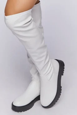 Over-The-Knee Lug-Sole Boots