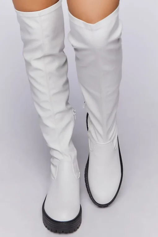 Over-The-Knee Lug-Sole Boots