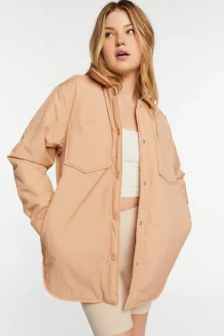 Padded Dolphin-Hem Shacket