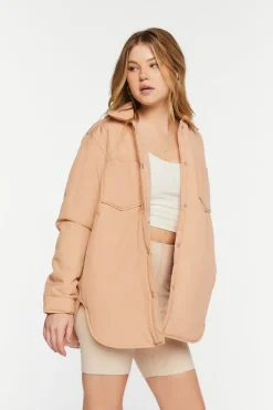 Padded Dolphin-Hem Shacket