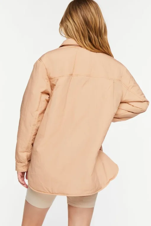 Padded Dolphin-Hem Shacket