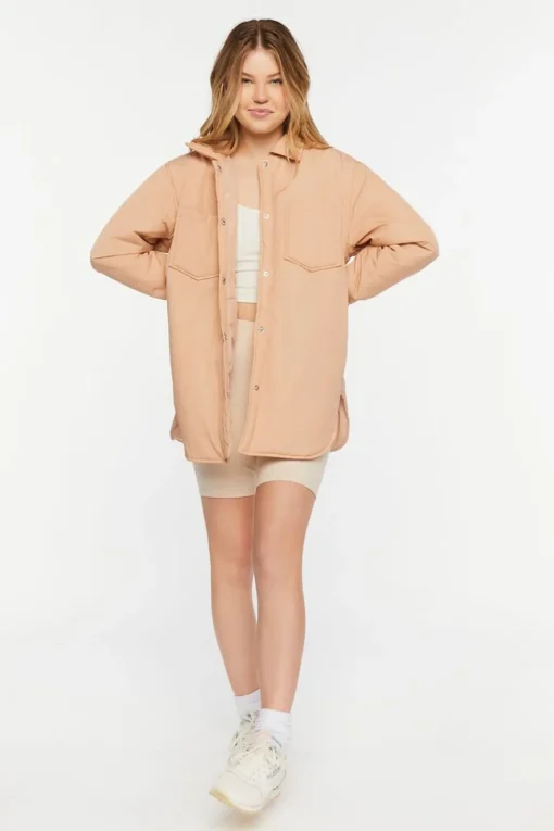 Padded Dolphin-Hem Shacket