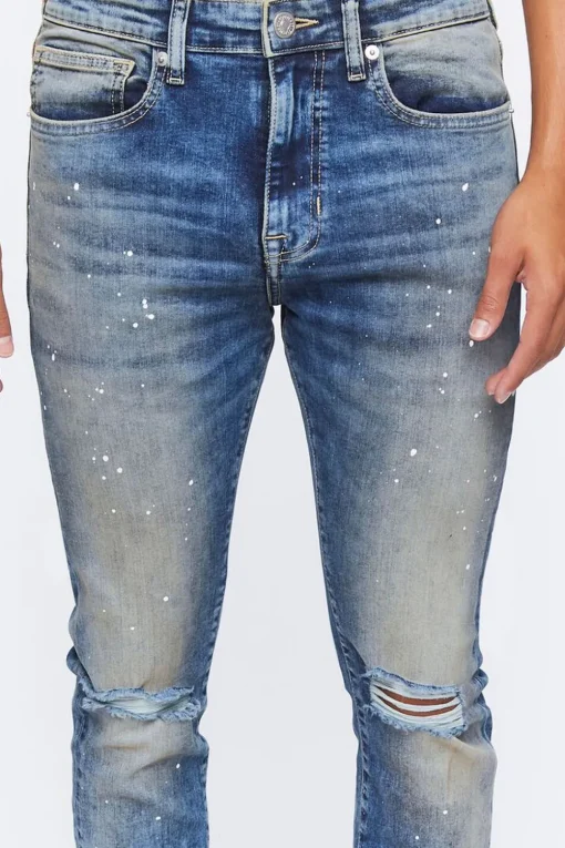 Paint Splatter Skinny Jeans