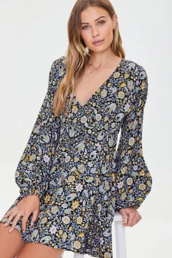 Paisley Print Fit & Flare Dress