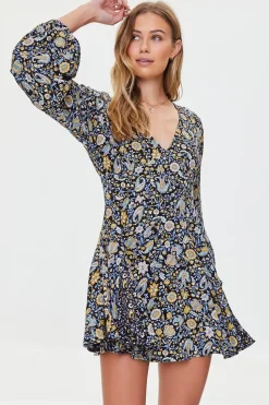 Paisley Print Fit & Flare Dress