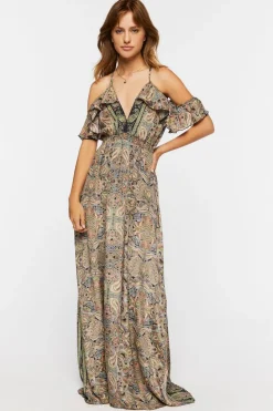 Paisley Print Maxi Dress