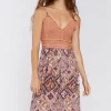 Paisley Print Midi Dress