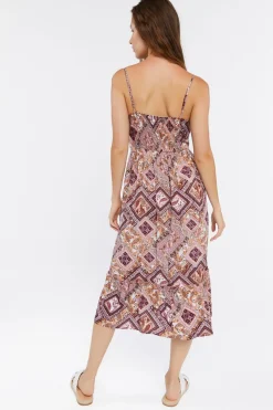 Paisley Print Midi Dress