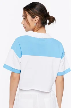 Palm Beach Graphic Cropped Polo Shirt