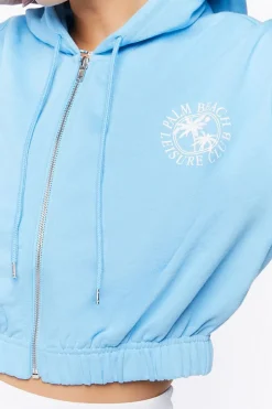 Palm Beach Graphic Zip-Up Hoodie