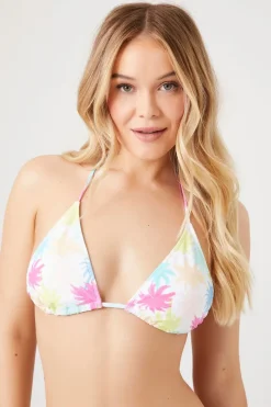 Palm Tree Print Bikini Top