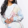 Palm Tree Print Zip-Up Hoodie