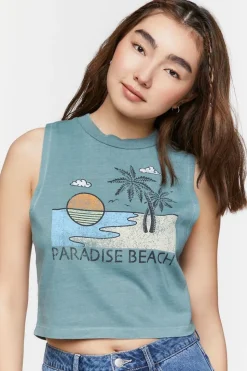 Paradise Beach Graphic Tank Top