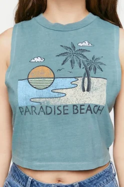 Paradise Beach Graphic Tank Top