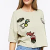 Patch Graphic Cropped Tee