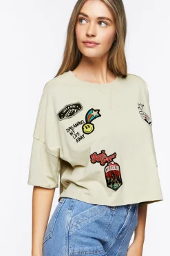 Patch Graphic Cropped Tee