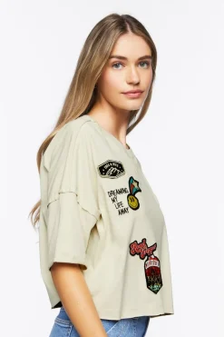 Patch Graphic Cropped Tee