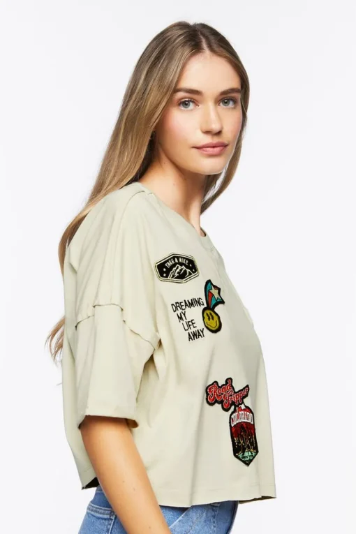 Patch Graphic Cropped Tee