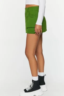 Patch Pocket A-Line Mini Skirt
