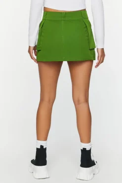 Patch Pocket A-Line Mini Skirt