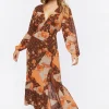 Patchwork Print Maxi Dress