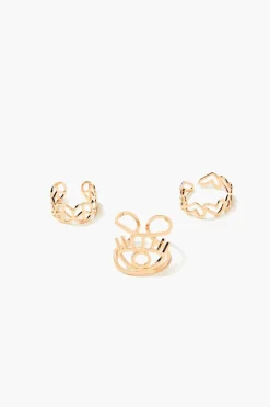 Peace Sign & Heart Toe Ring Set