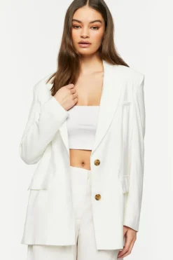 Peak Lapel Single-Breasted Blazer