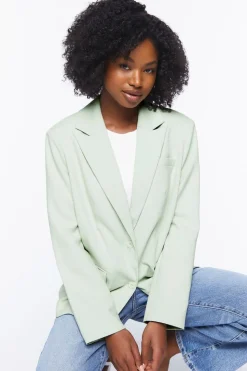 Peak Lapel Single-Breasted Blazer
