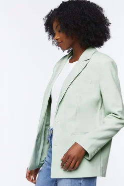 Peak Lapel Single-Breasted Blazer