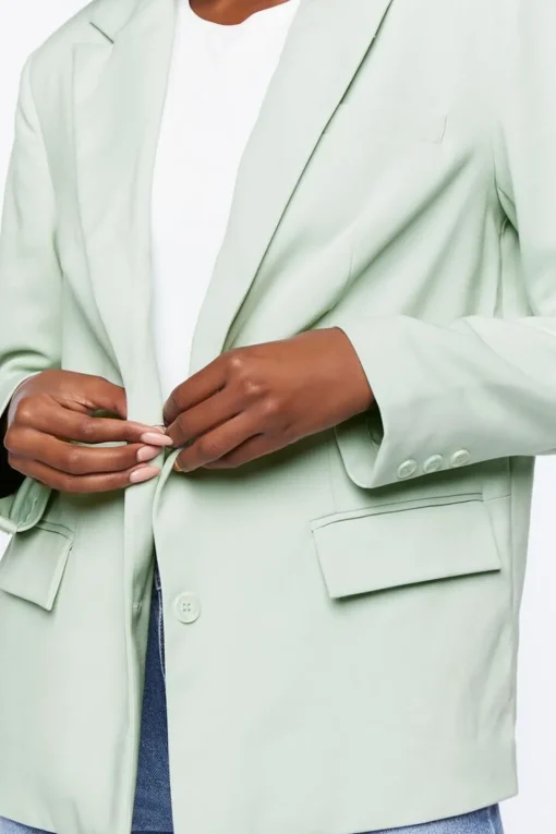 Peak Lapel Single-Breasted Blazer