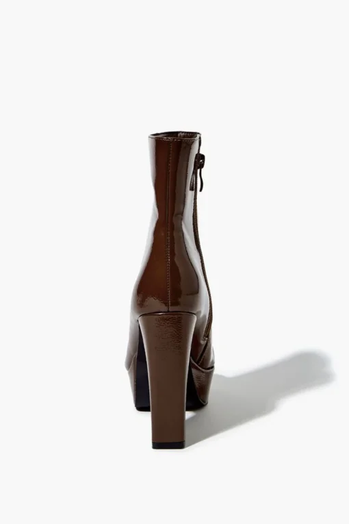 Pebbled Faux Leather Booties