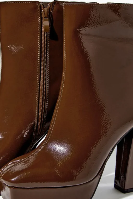 Pebbled Faux Leather Booties