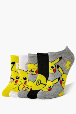 Pikachu Ankle Socks Set - 5 Pack