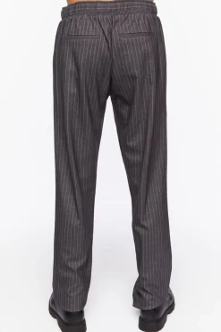 Pinstriped Belted Trousers