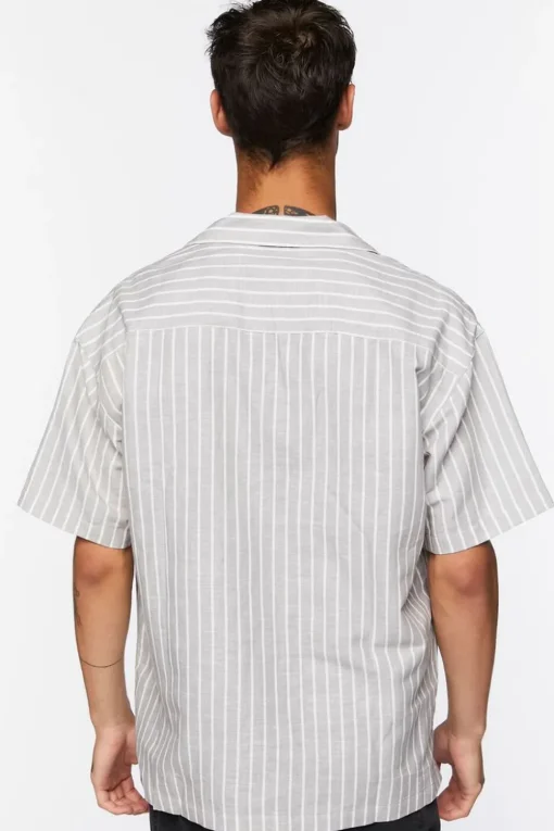 Pinstriped Linen-Blend Shirt