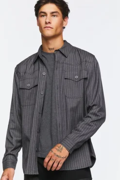 Pinstriped Long-Sleeve Shirt