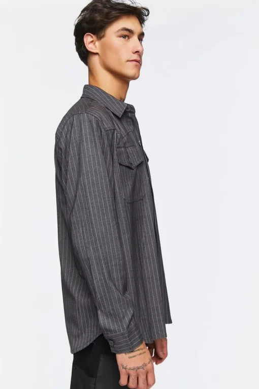 Pinstriped Long-Sleeve Shirt
