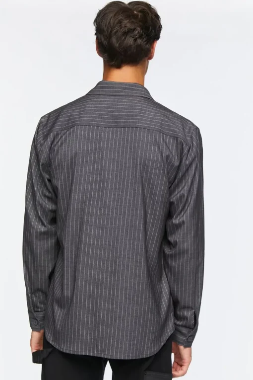 Pinstriped Long-Sleeve Shirt