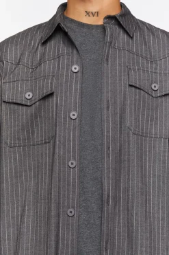 Pinstriped Long-Sleeve Shirt