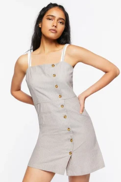 Pinstriped Mini Cami Dress