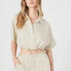 Pinstriped Paperbag Shorts