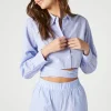 Pinstriped Poplin Shorts