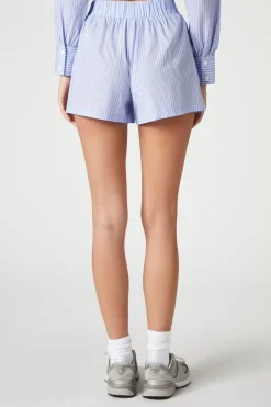 Pinstriped Poplin Shorts