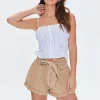 Pinstriped Ruffled Cami