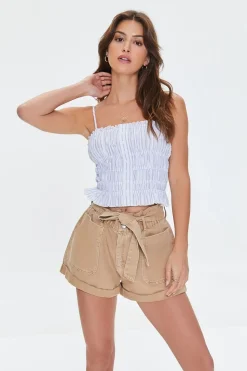 Pinstriped Ruffled Cami