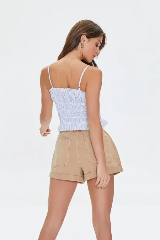 Pinstriped Ruffled Cami